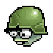 Pixelated Foot Soldier's head