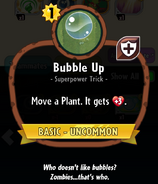 Bubble Up's card description