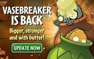 Vasebreaker is back advertisement