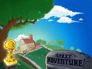 When the menu comes up after returning from another game mode, text appears out of place.