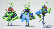 Concept model renders of the Super Scarab skin (Plants vs. Zombies: Battle for Neighborville)