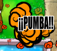 Petacereza con su onomatopeya ¡¡PUMBA!!