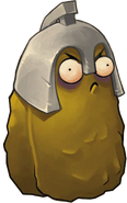 Tall-nut with a knight helmet from Plants vs. Zombies: Kingdom Edition
