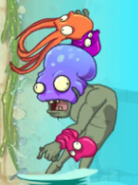 Octo Zombie about to throw an octopus