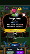 Tough Beets' statistics