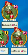 The player obtaining Poison Ivy, along with two Flag Zombies