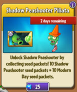 Shadow Peashooter's piñata in the shop
