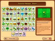 The plants' Almanac in the iPad version
