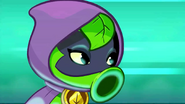 A close-up of Green Shadow in the animated trailer