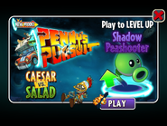 Shadow Peashooter in an advertisement for Penny's Pursuit (note that it says Caesar vs Salad instead of Divide by Nero)