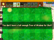 This appears when you type a code and your Tree of Wisdom isn't tall enough.