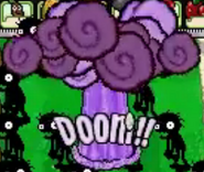 Doom-shroom's explosion in the Nintendo DS version