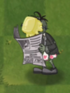 Buttered Newspaper Zombie with newspaper