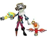 A Parrot Pal figure with a Captain Deadbeard figure