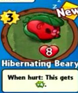 The player receiving Hibernating Beary from a Premium Pack