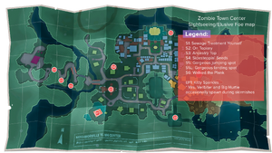 Zombie town center sightseeing map