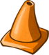 Roadcone as a projectile