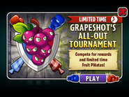 Grapeshot in an advertisement for Grapeshot's All-Out Tournament in Arena