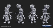 Concept model sculpture of the Djinn skins