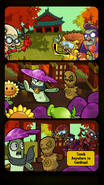 The first comic scene of Nightcap in the zombie mission When Fungi Attack!