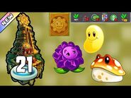 Plants vs Zombies 2 - Lost City Day 21 -Plants Lvl 1 & No Premium-