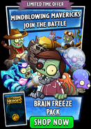 Octo Zombie in an advertisement for the Brain Freeze Pack (note: PvZ2 design is used)