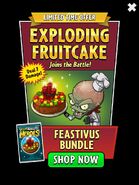Exploding Fruitcake on the advertisement for the Feastivus Bundle