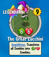 The player receiving The Great Zucchini from a Premium Pack