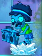 A frozen Boombox Zombie