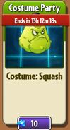 Squash's costume in the store