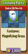 Magnifying Grass' costume in the store