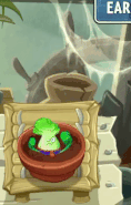 Bonk Choy (Prehistoric Shirt And Tie) being watered (animated, 10.5.2)