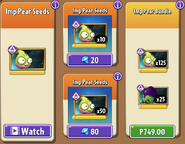 Imp Pear's seeds and bundle in the store (10.2.1)