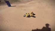 Dead player wearing a Hazmat Suit