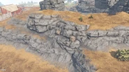 Large and Military Crates are often lodged inside these cliffs.