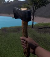 In game view of the hatchet.