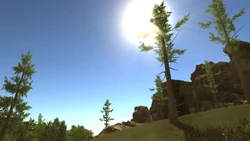 Several examples of the trees that were present throughout the map. (Legacy)