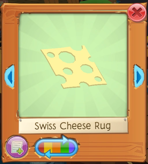 Alpha Swiss Cheese Rug | Play Wild Item Worth Wiki | Fandom