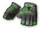 Green Pattern Fingerless Gloves