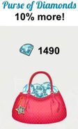 Purse of Diamonds 1490 Diamonds 9.99 USD