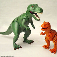 playmobil volcano with tyrannosaurus