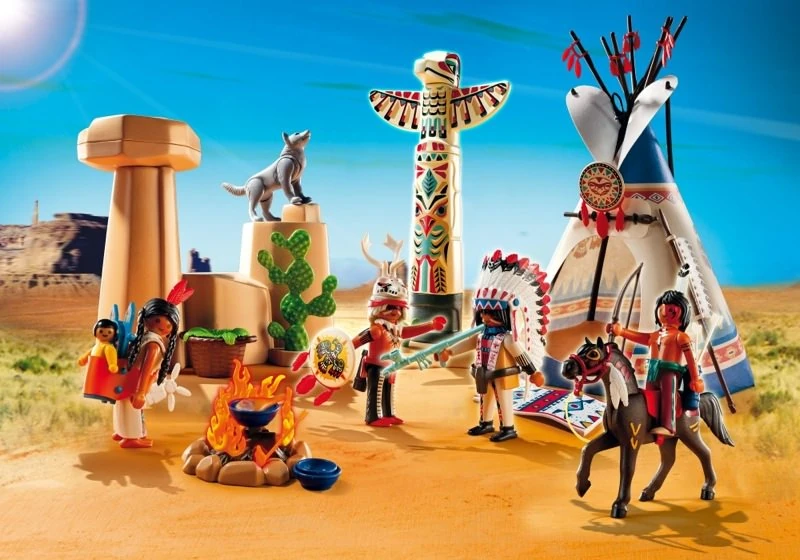 5247 Native American Camp with Totem Pole | Playmobil Wiki | Fandom