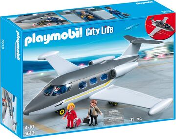 Playmobil 9504 executive jet & car store
