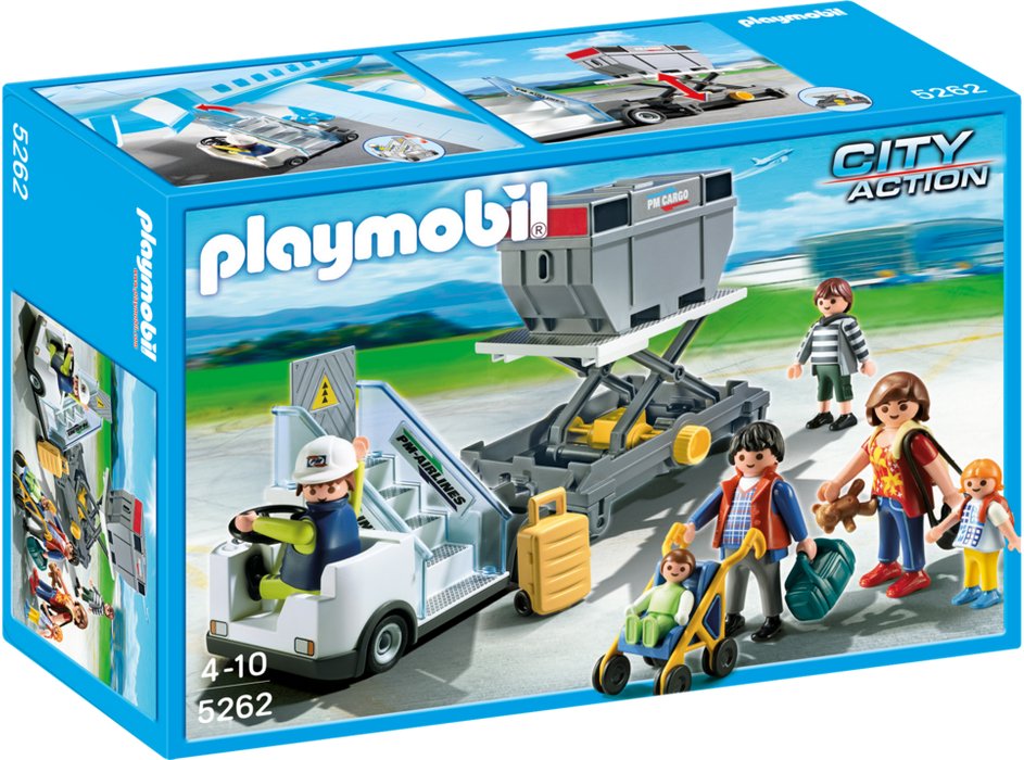 【未開封】playmobil プレイモービル 5262 空港 5262 Aircraft Stairs with Passengers and Cargo | Playmobil