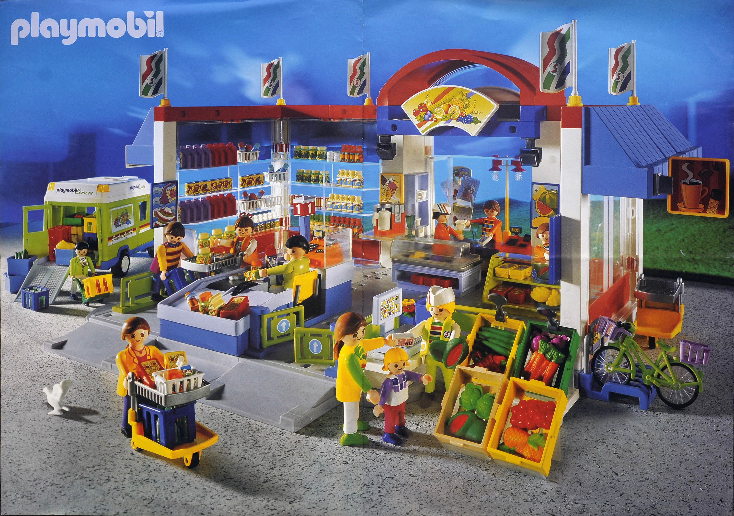 Playmobil Supermarché 3200 avec boite + manuel - Rare - Playmobil vintage - France