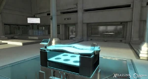 The Abstergo Labs in PlayStation Home.