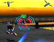 Helga avoiding Killer Bee shots in Million Monkeys