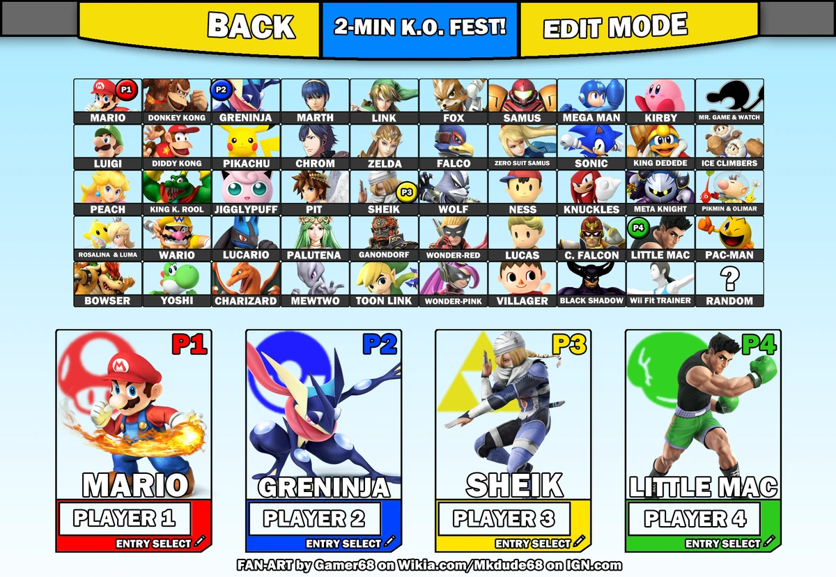 User blog:Super Sub-Zero/Super Smash Bros. Fan Roster VERSION 2 ...
