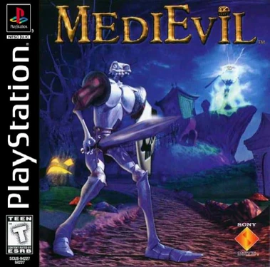 Sir Dan as he appears on the original MediEvil cover.