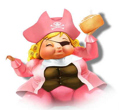 Fat Princess' pirate costume